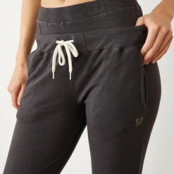 MONROW Supersoft Double Waist Sweat WASHEDBLACK Clearance